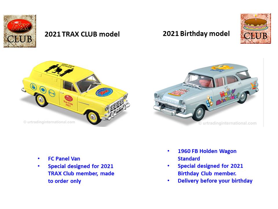 2021 TRAX CLUB & BIRTHDAY CLUB – Overseas